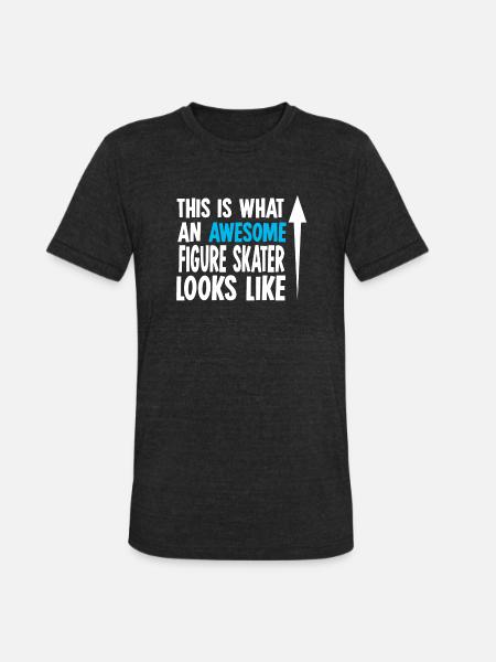 Figure Skating - Unisex Tri-Blend T-Shirt - heather black
