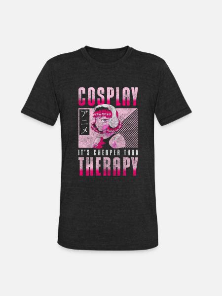 Costume Kawaii Passion - Unisex Tri-Blend T-Shirt - heather black