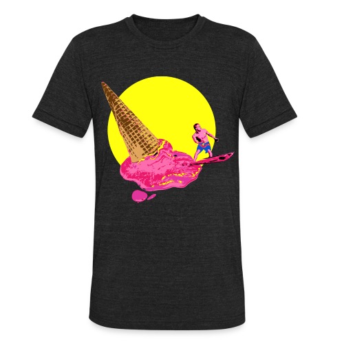 ice cream surfer - Unisex Tri-Blend T-Shirt