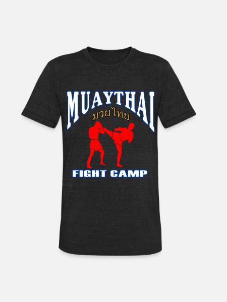 Muay Thai Training - Unisex Tri-Blend T-Shirt - heather black