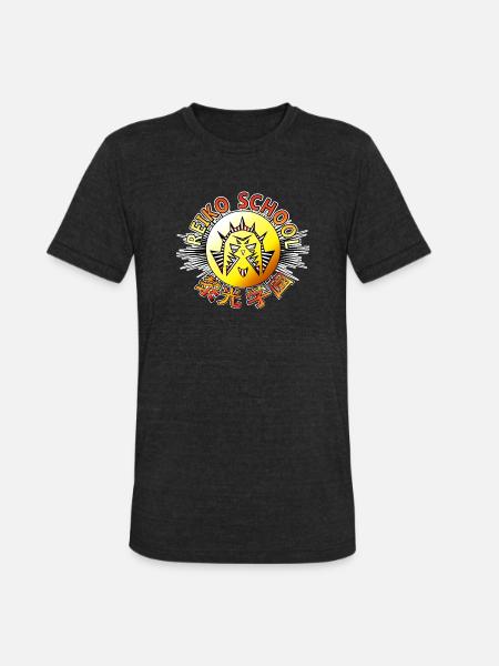 Reiko Daybreak School Emblem Sunrise - Unisex Tri-Blend T-Shirt - heather black