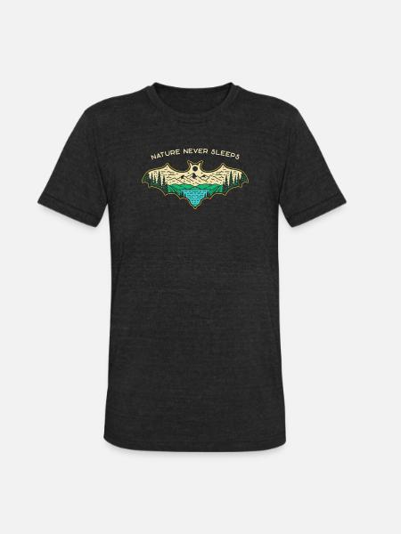 Nature Never Sleeps - Unisex Tri-Blend T-Shirt - heather black