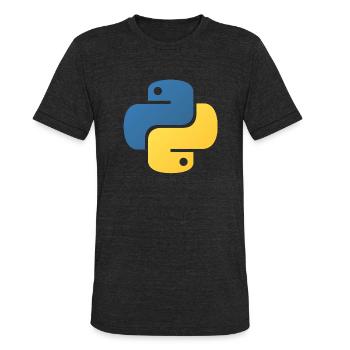 Python Logo - Unisex Tri-Blend T-Shirt - heather black - Front - Brady (186cm)