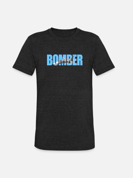 Bomber Su-24 - Unisex Tri-Blend T-Shirt - heather black