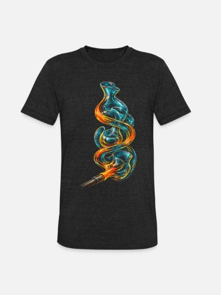 Glass Blowing - Unisex Tri-Blend T-Shirt - heather black