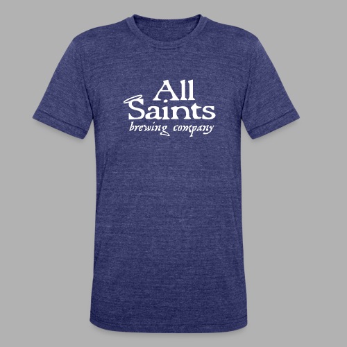 All Saints Logo White - Unisex Tri-Blend T-Shirt