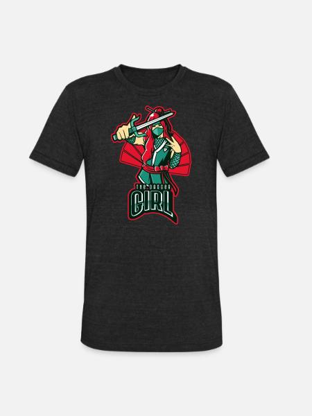 THE DAGGER GIRL - Unisex Tri-Blend T-Shirt - heather black