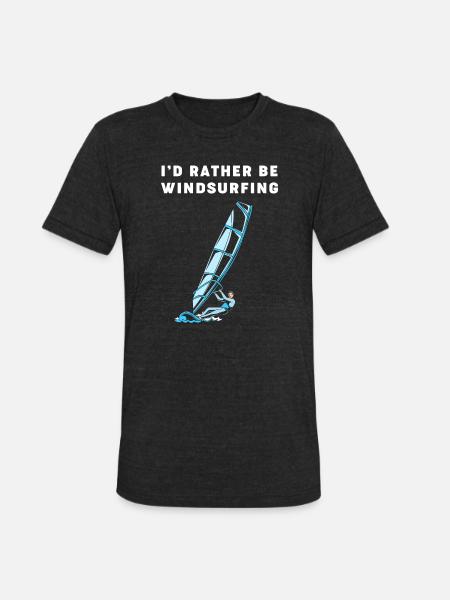 Windsurfer Water Sports Windsurfing - Unisex Tri-Blend T-Shirt - heather black