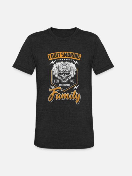 Non-Smoking Cigarettes No Smoking - Unisex Tri-Blend T-Shirt - heather black