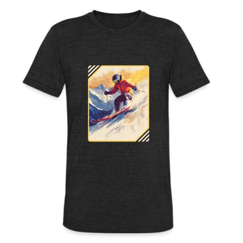 Skiing Through Snow Dreams - Unisex Tri-Blend T-Shirt