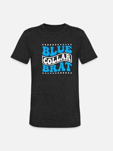 Blue Collar Brat 6 - Unisex Tri-Blend T-Shirt - heather black