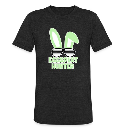 Eggspert Hunter Easter Bunny with Sunglasses - Unisex Tri-Blend T-Shirt