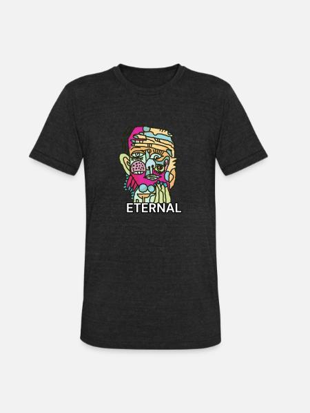ETERNAL SIDE - Unisex Tri-Blend T-Shirt - heather black