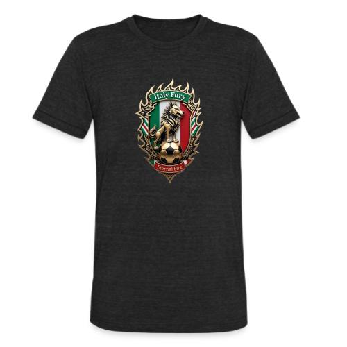 Italy Wolf Fury T-Shirt, Italian Flag Pride Gift - Unisex Tri-Blend T-Shirt