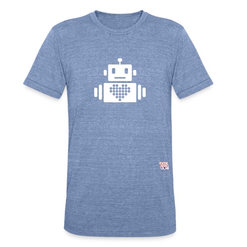 robot heart logo Converted png - Unisex Tri-Blend T-Shirt