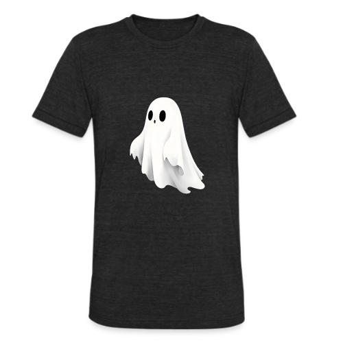 Cute Ghost Cartoon Design - Unisex Tri-Blend T-Shirt