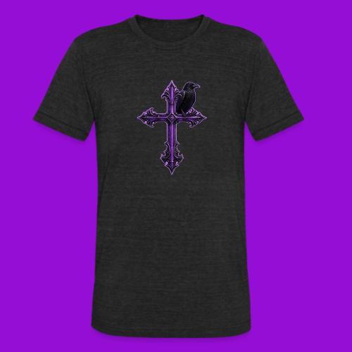 Gothix Raven Cross - Unisex Tri-Blend T-Shirt