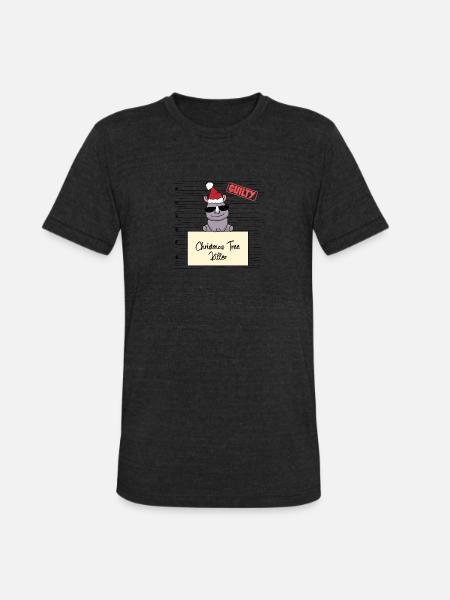 rhino christmas funny prison - Unisex Tri-Blend T-Shirt - heather black