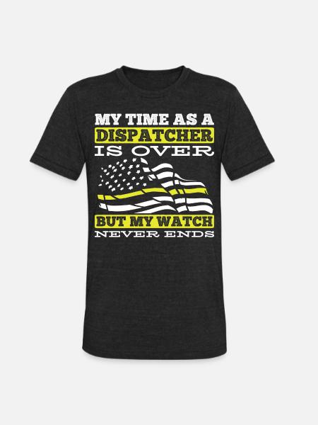 911 Dispatcher Funny - Unisex Tri-Blend T-Shirt - heather black