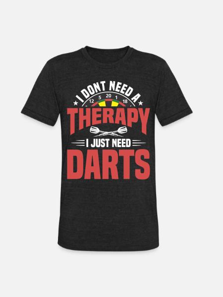 Darts Dart Player - Unisex Tri-Blend T-Shirt - heather black