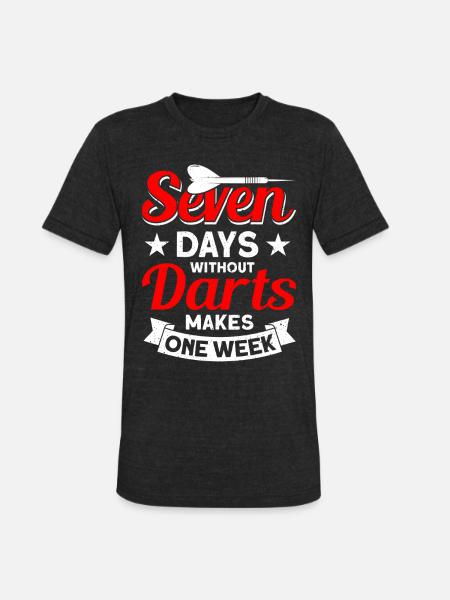 Darts Dart Player - Unisex Tri-Blend T-Shirt - heather black