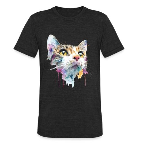 Chromatic Cat Splash - Unisex Tri-Blend T-Shirt