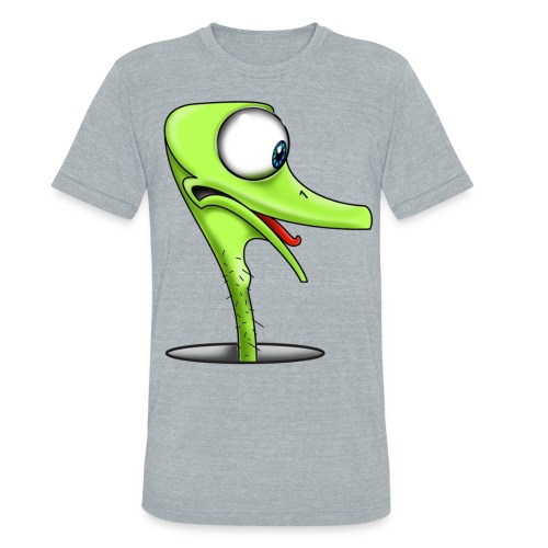 Funny Green Ostrich - Unisex Tri-Blend T-Shirt