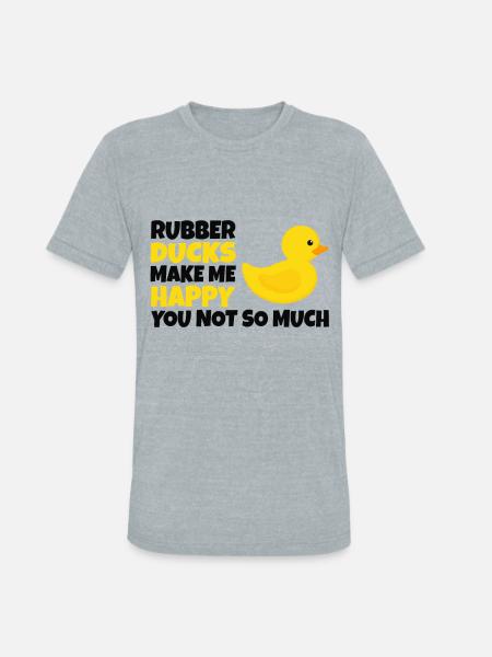 Rubber Duckie - Unisex Tri-Blend T-Shirt - heather grey