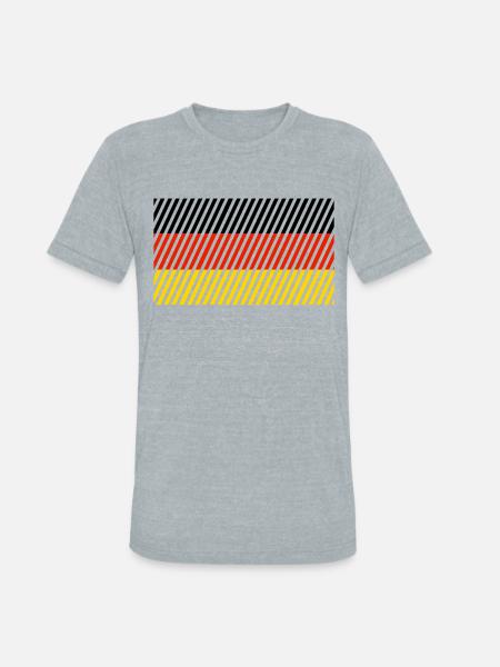 germany flag - Unisex Tri-Blend T-Shirt - heather grey
