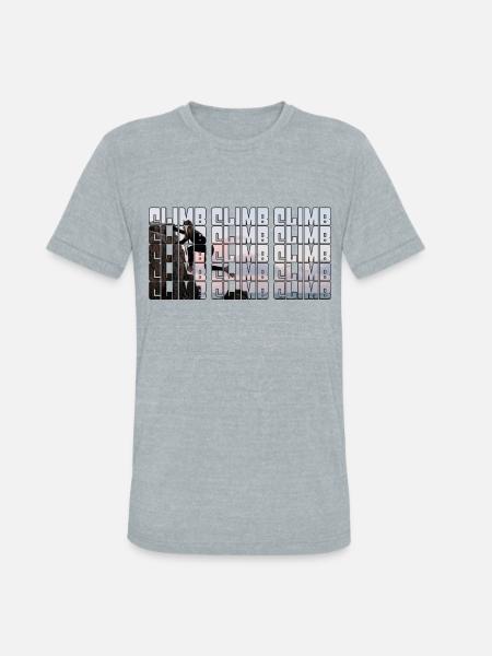 climb - Unisex Tri-Blend T-Shirt - heather grey