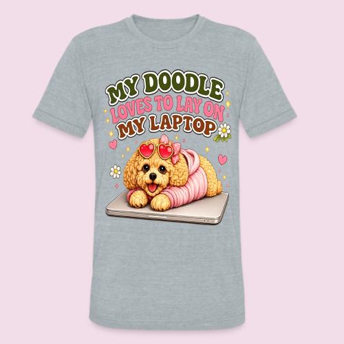 My Laptop Belongs to My Doodle - Unisex Tri-Blend T-Shirt