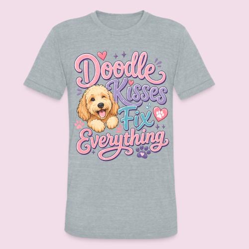 Doodle Kisses Fix Everything Dog Lover Gift - Unisex Tri-Blend T-Shirt