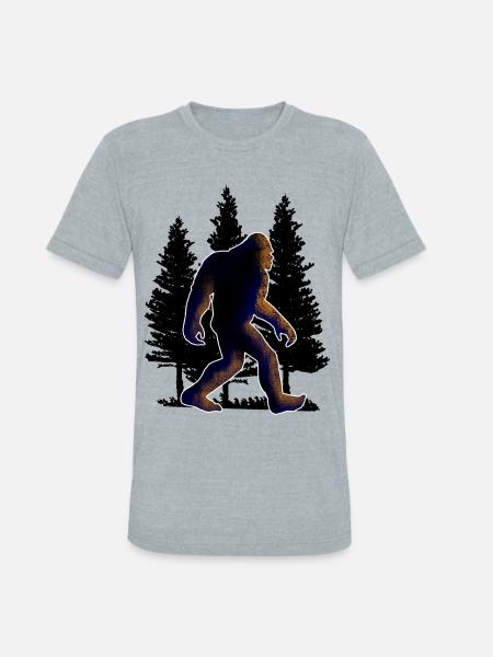 Big foot, Bigfoot - Unisex Tri-Blend T-Shirt - heather grey