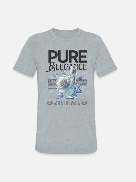 Pure Elegance Rose - Unisex Tri-Blend T-Shirt - heather grey