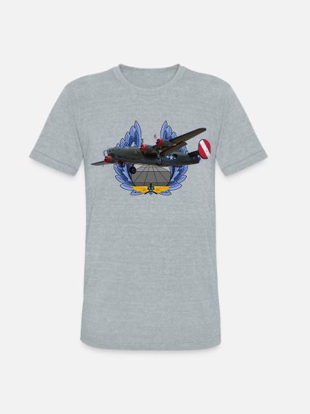 B-24 Liberator - Unisex Tri-Blend T-Shirt - heather grey