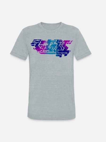 Graffiti Piece - Dark - Unisex Tri-Blend T-Shirt - heather grey