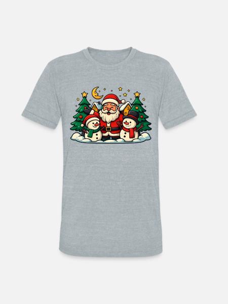 DISEÑO_NAVIDEÑO - Unisex Tri-Blend T-Shirt - heather grey