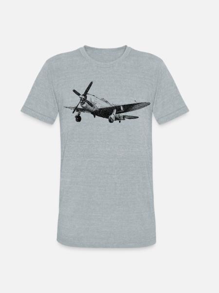 P-47 Thunderbolt - Unisex Tri-Blend T-Shirt - heather grey