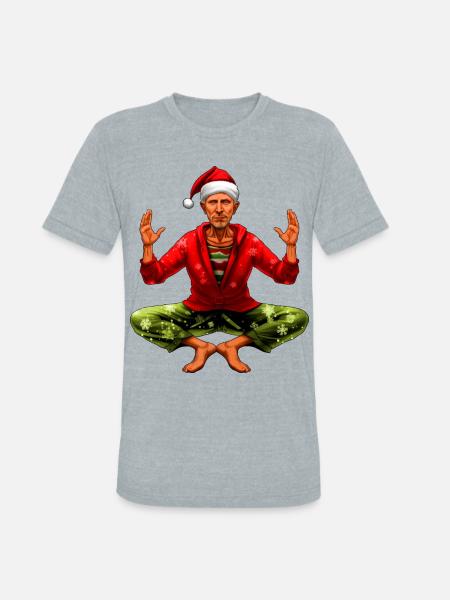 Yogi Christmas - Unisex Tri-Blend T-Shirt - heather grey