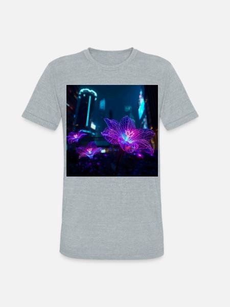 Neon Veins - Unisex Tri-Blend T-Shirt - heather grey
