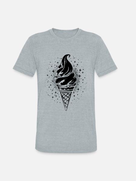 Ice Cream Cone Graphic - Unisex Tri-Blend T-Shirt - heather grey