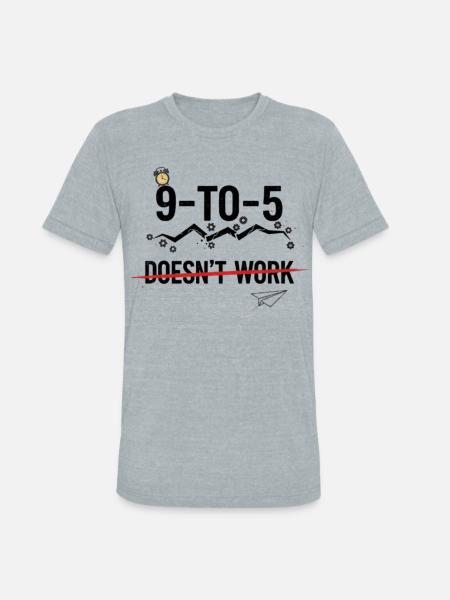 Nine to Five Breaker - Unisex Tri-Blend T-Shirt - heather grey
