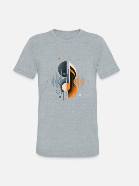 Sound wave / equalizer bars T-Shirt - Unisex Tri-Blend T-Shirt - heather grey