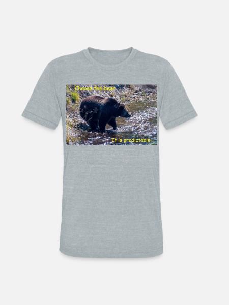 Choose The Bear - Unisex Tri-Blend T-Shirt - heather grey