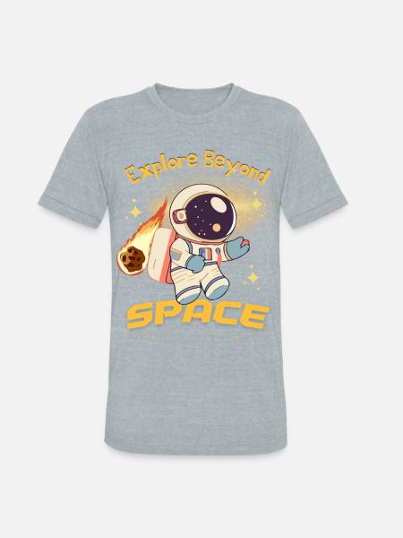Explore the Space - Unisex Tri-Blend T-Shirt - heather grey