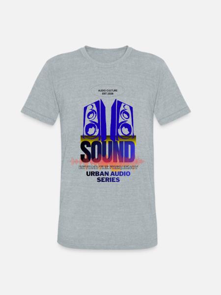 Urban Audio Speakers Emblem - Unisex Tri-Blend T-Shirt - heather grey