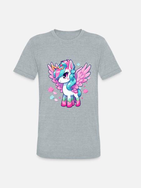 Pegasus - Unisex Tri-Blend T-Shirt - heather grey