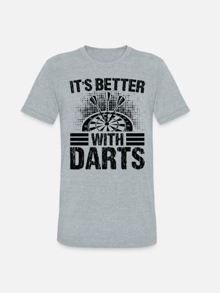 Darts Dart Player - Unisex Tri-Blend T-Shirt - heather grey