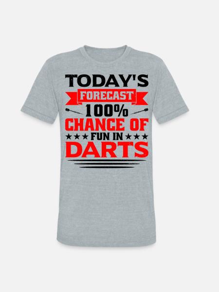 Darts Dart Player - Unisex Tri-Blend T-Shirt - heather grey