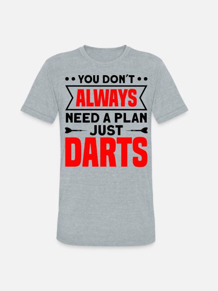 Darts Dart Player - Unisex Tri-Blend T-Shirt - heather grey